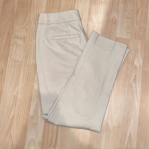 Light khaki slim ankle pants